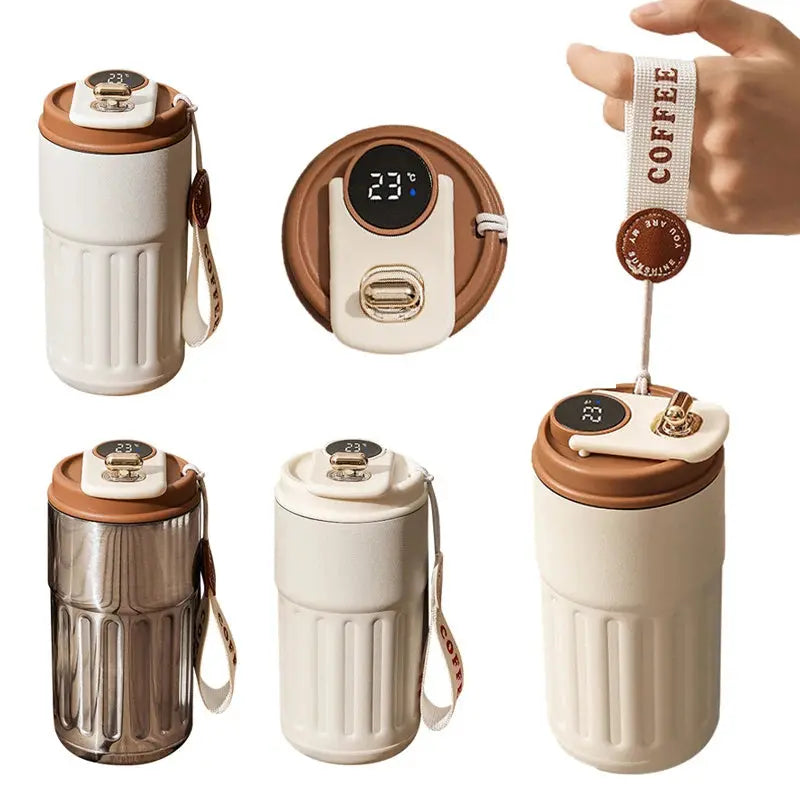 Smart Thermal Bottle – Portable Coffee & Water Mug, Stainless Steel, Insulated Vacuum Cup